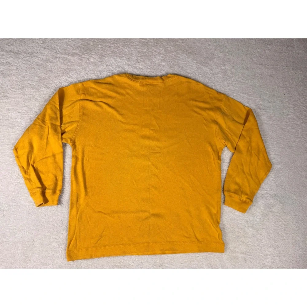 Gap Long Sleeve Shirt Kids Medium Yellow Vintage‎ 90s Ribbed Cotton Tee
